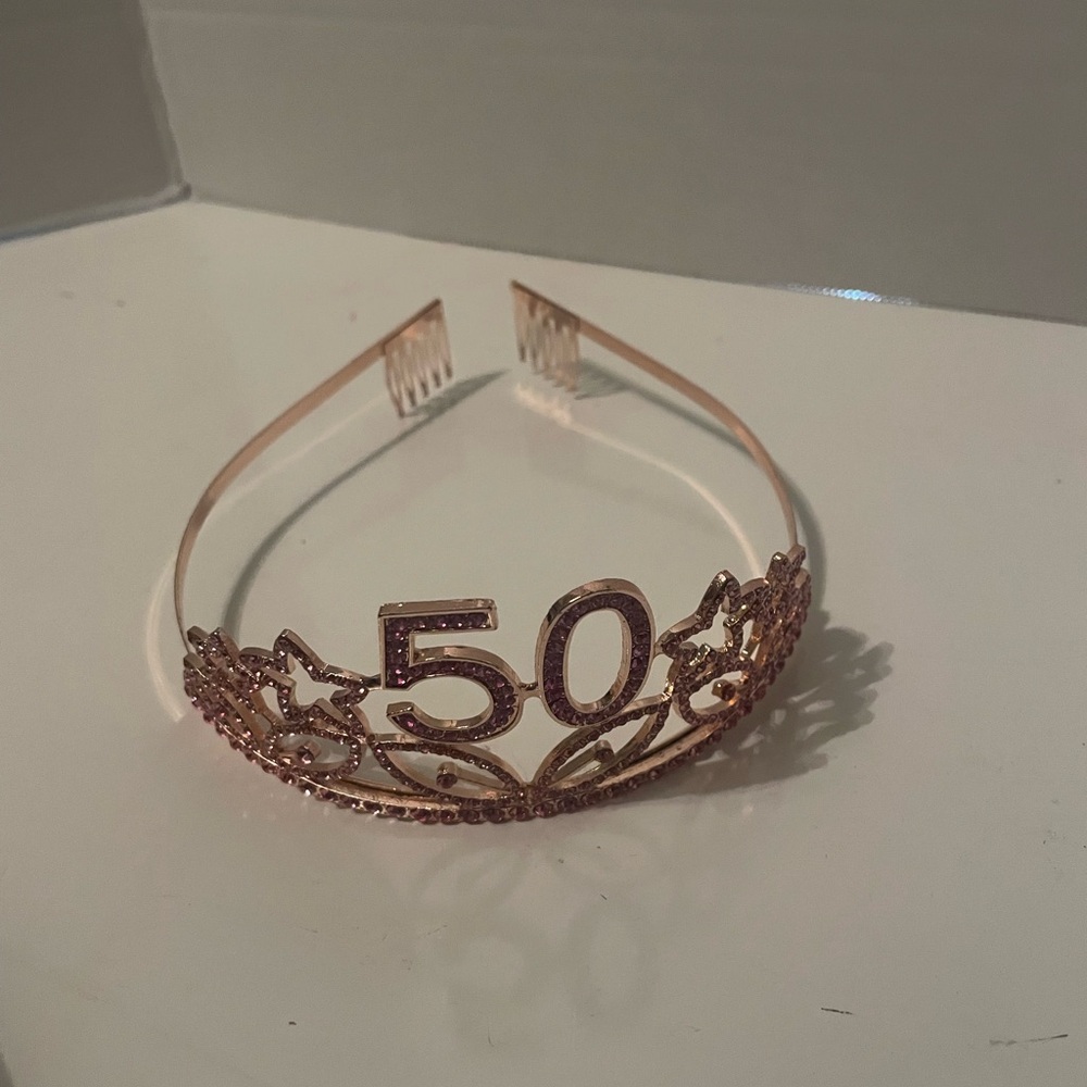 Rose Gold 50th Birthday Tiara